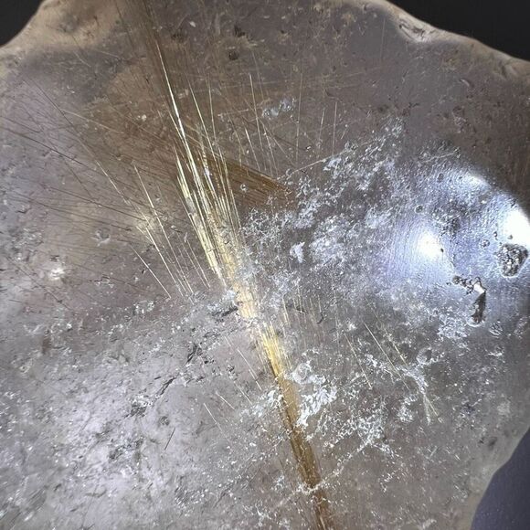 Golden Rutilated Quartz Crystal Freeform (#3) - Picture 5 of 14